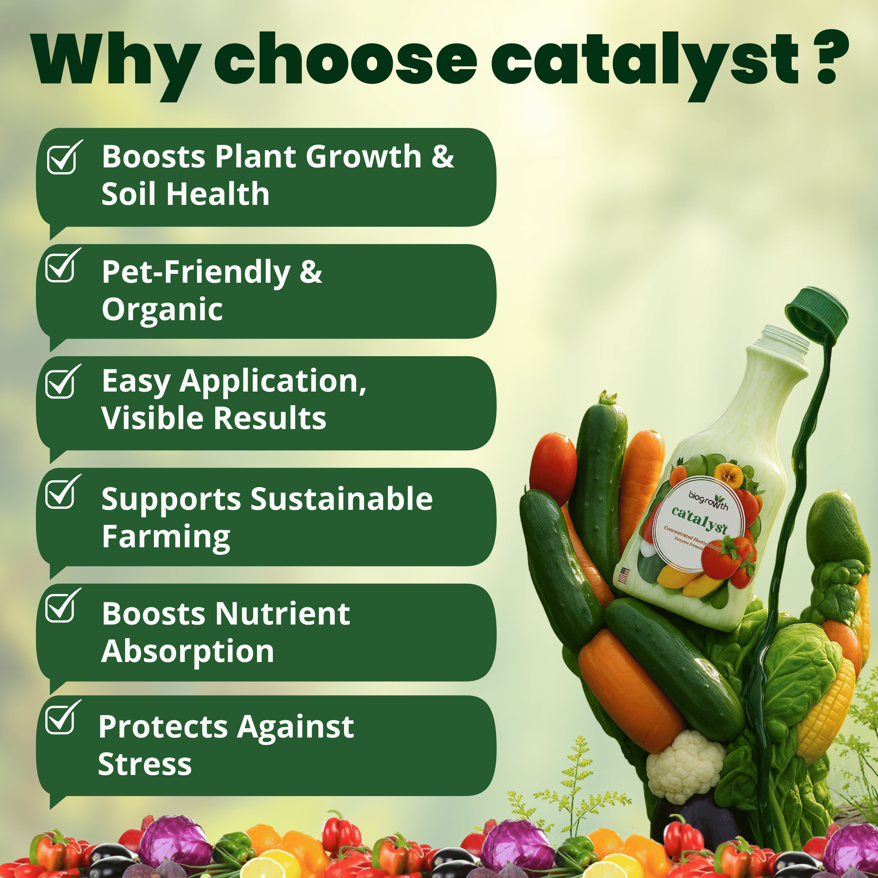 Catalyst Liquid Organic Plant Vitamin for Veggies & Fruits