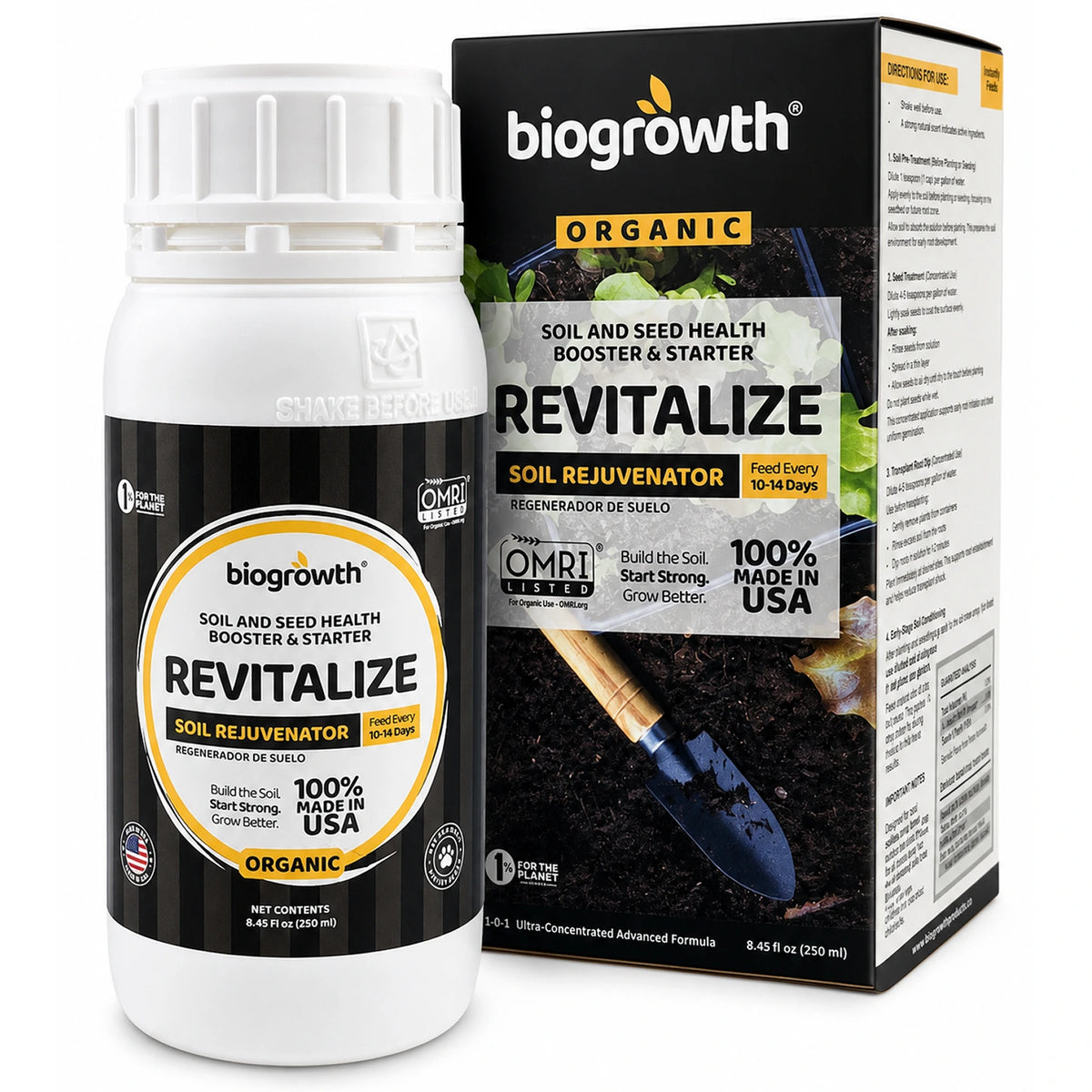 Revitalize Liquid Organic Soil Rejuvenator for Seed Starting & Transplanting - Biogrowth Organics