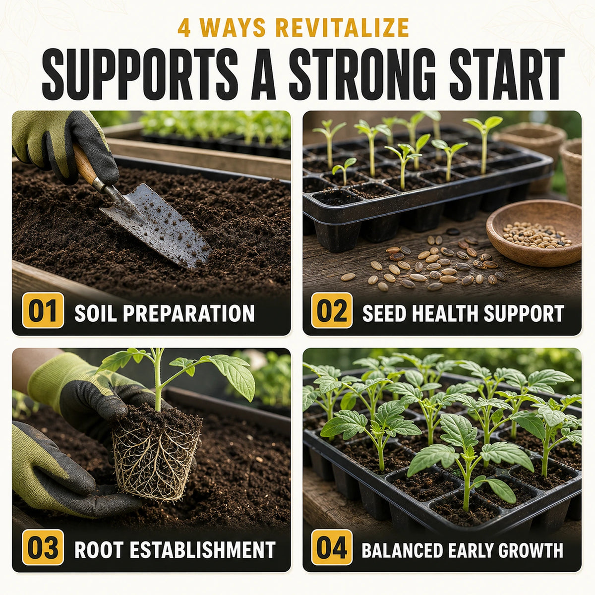 Revitalize Liquid Organic Soil Rejuvenator for Seed Starting & Transplanting - Biogrowth Organics