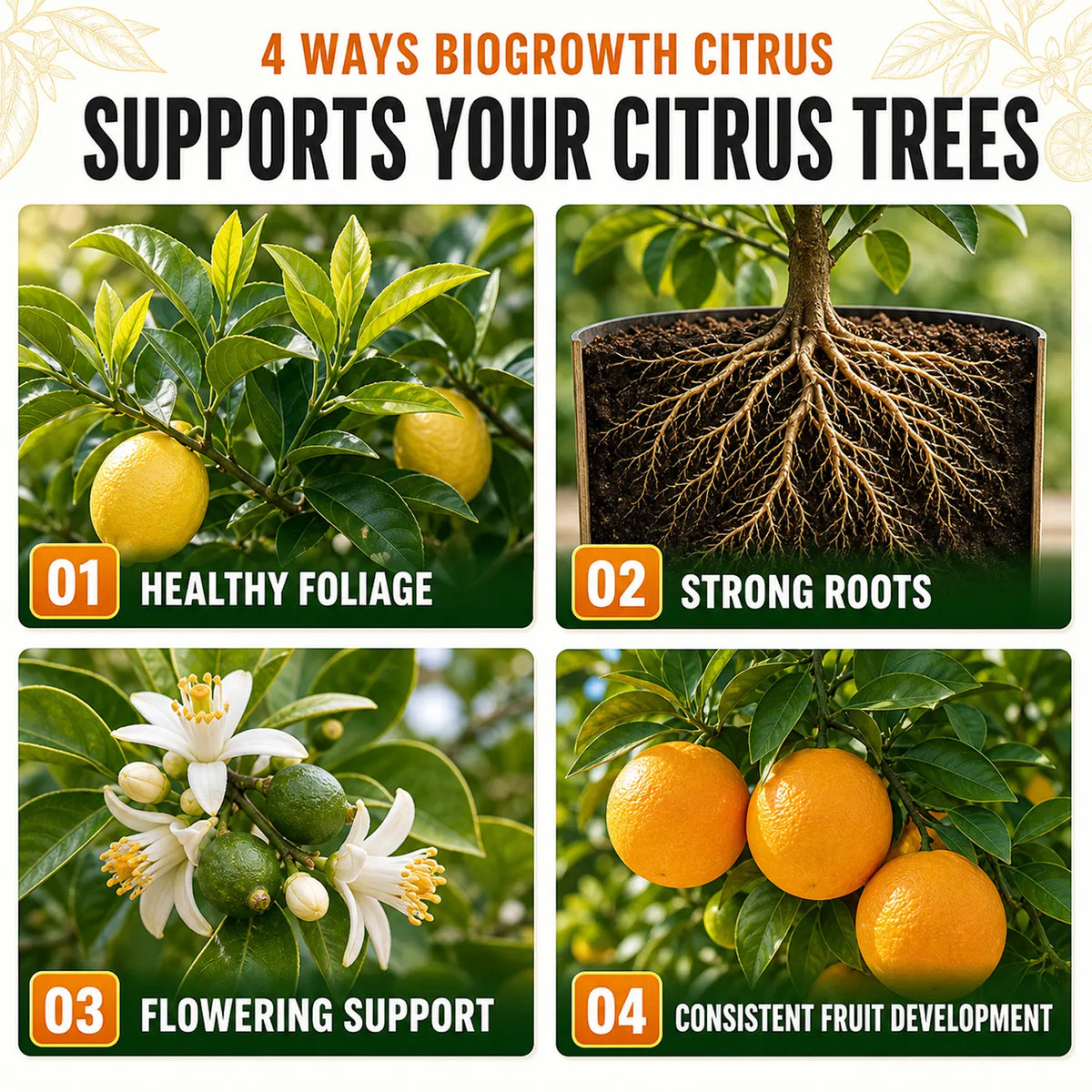 Citrus Liquid Organic Plant Vitamin for Lemon, Orange, Lime & Grapefruit Trees - Biogrowth Organics