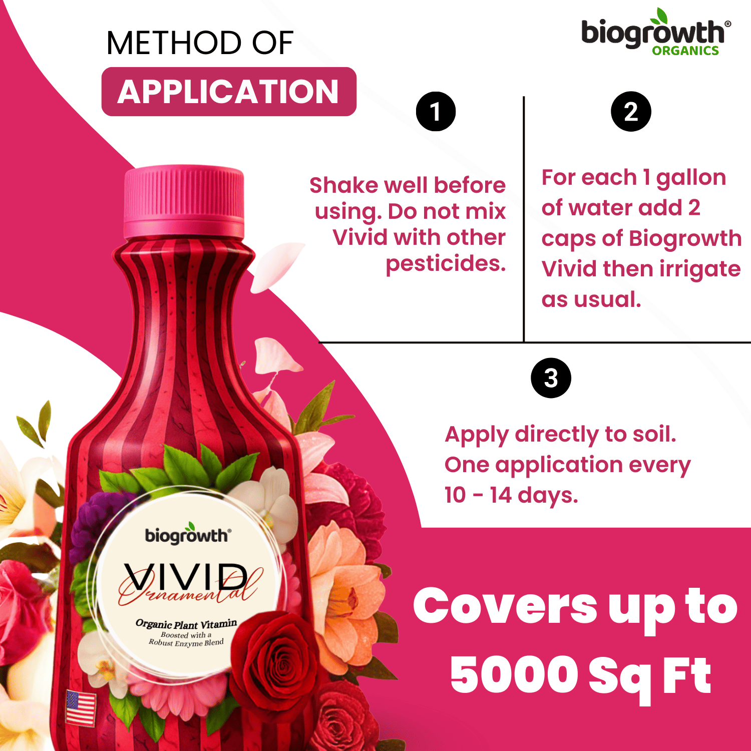Vivid Liquid Organic Plant Vitamin for Flowers & Lawns