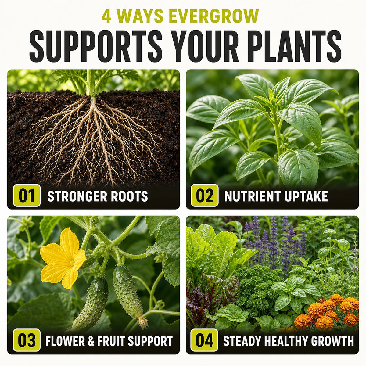 EverGrow Liquid Organic Plant Vitamin for Strong Roots & Flowers - Biogrowth Organics