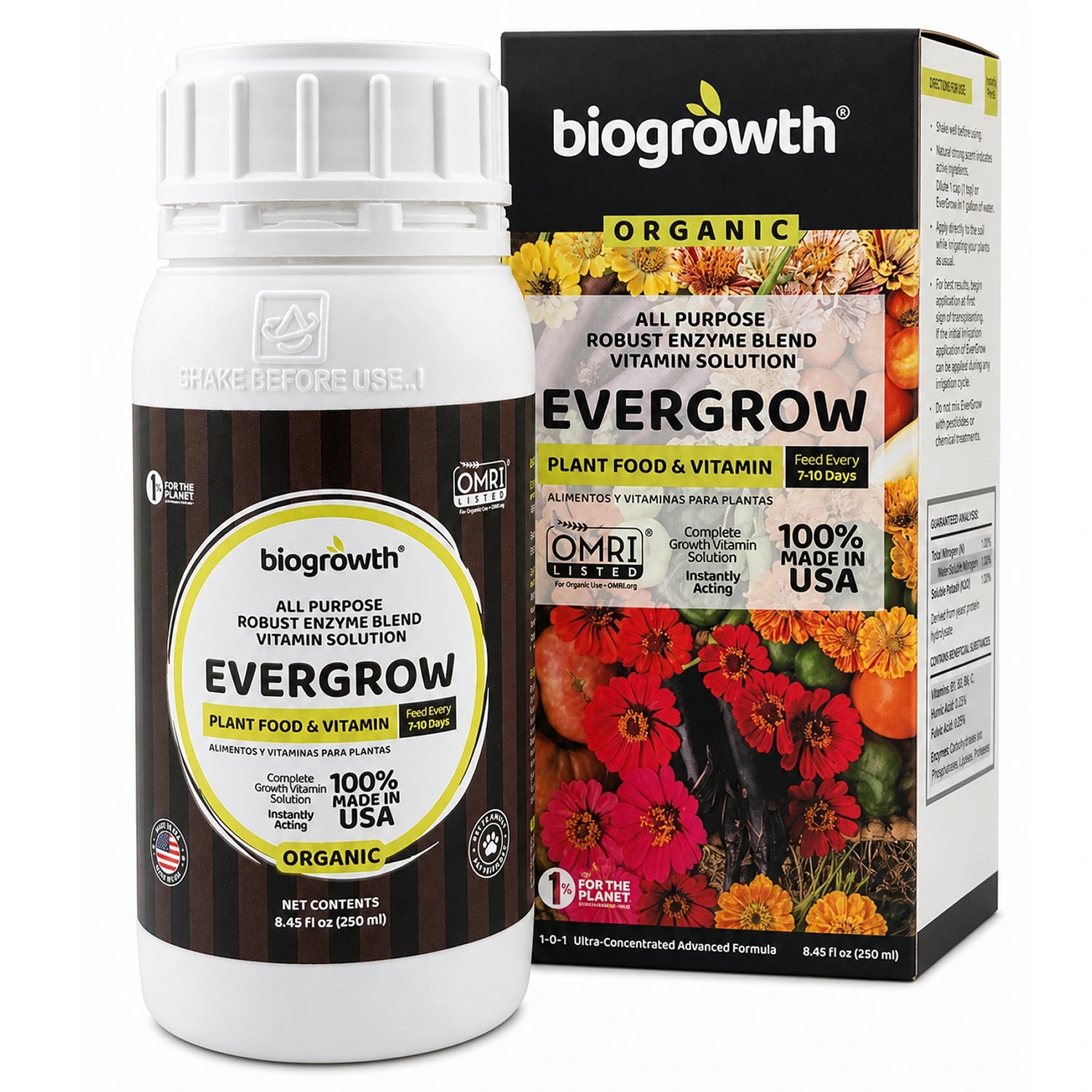 EverGrow Liquid Organic Plant Vitamin for Strong Roots & Flowers - Biogrowth Organics