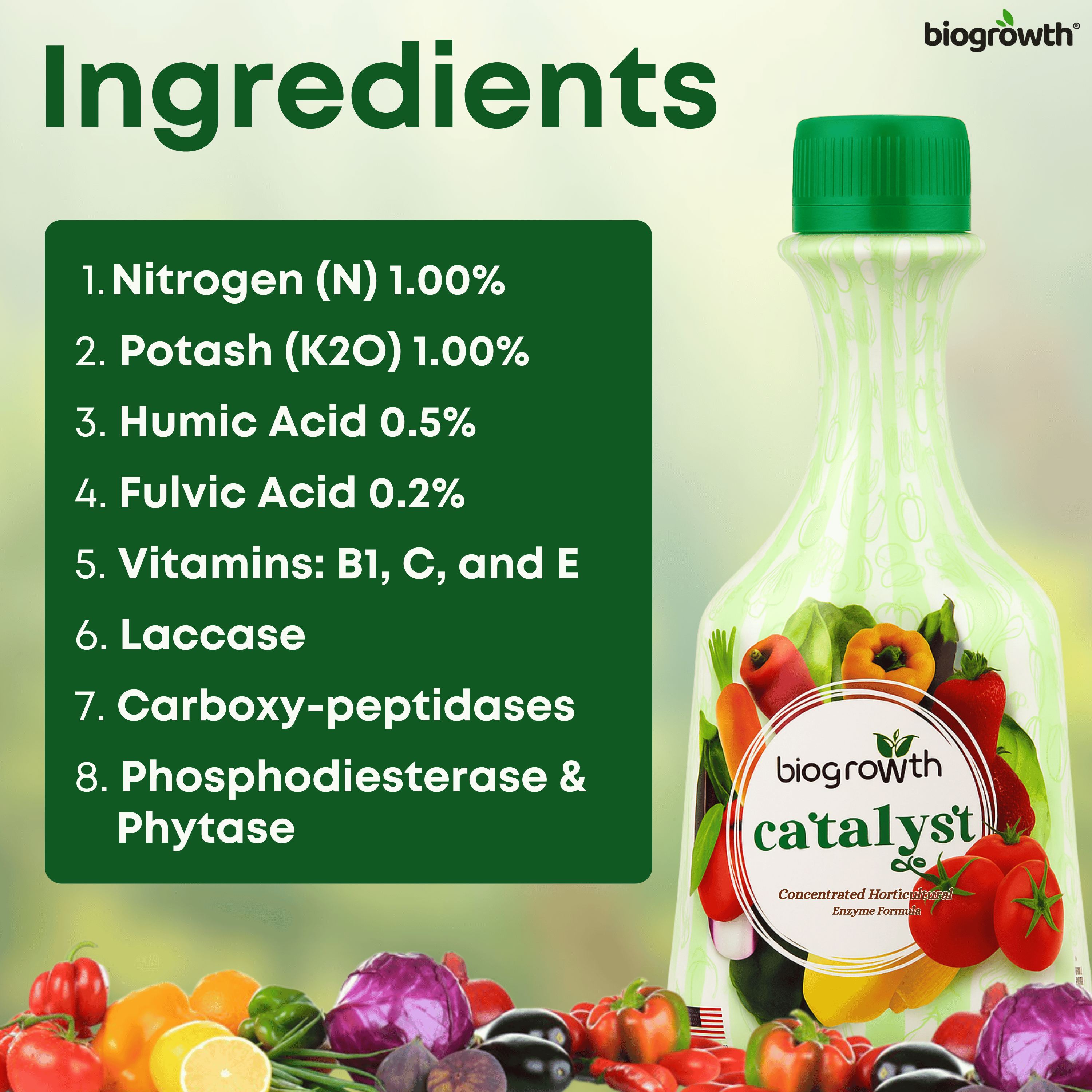 Catalyst Liquid Organic Plant Vitamin for Veggies & Fruits