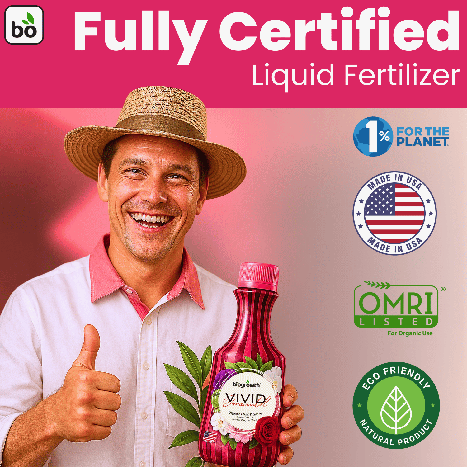 Vivid Liquid Organic Plant Vitamin for Flowers & Lawns