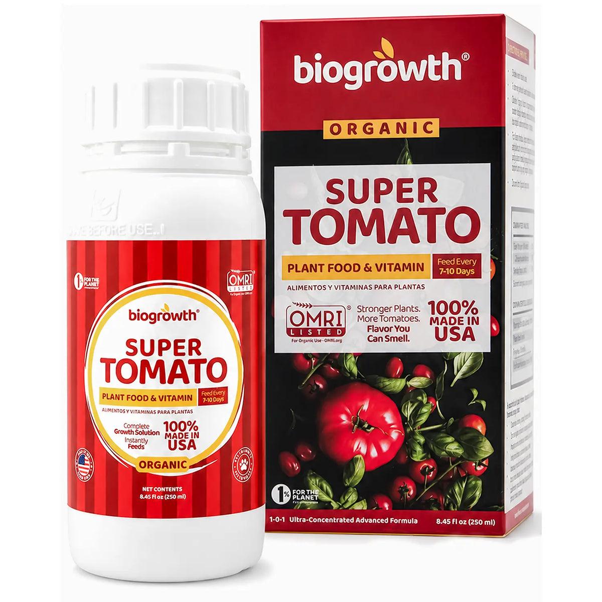Super Tomato Liquid Organic Plant Vitamin for Heavy Yields & Stronger Vines - Biogrowth Organics