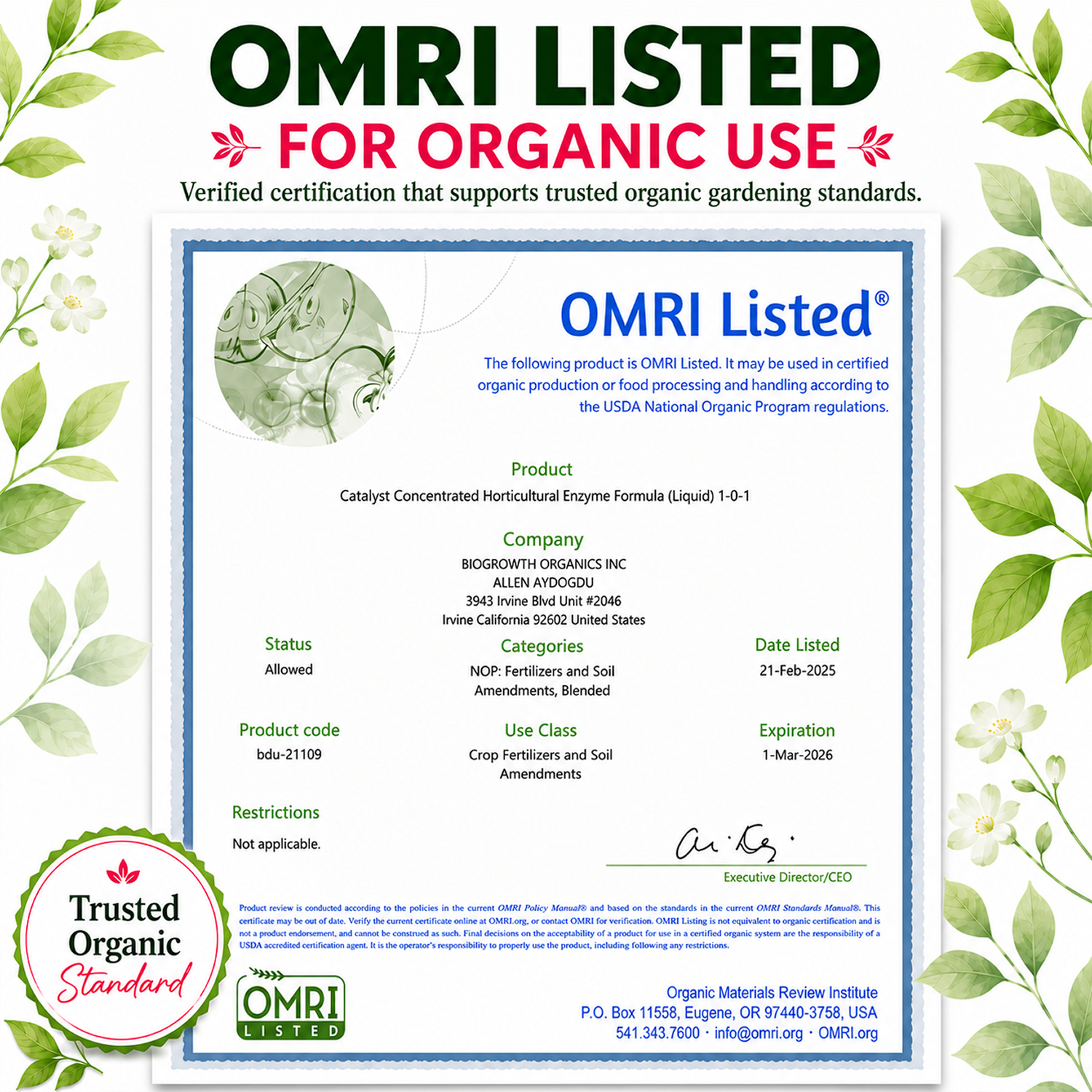 Vivid Liquid Organic Plant Vitamin for Flowers & Lawns