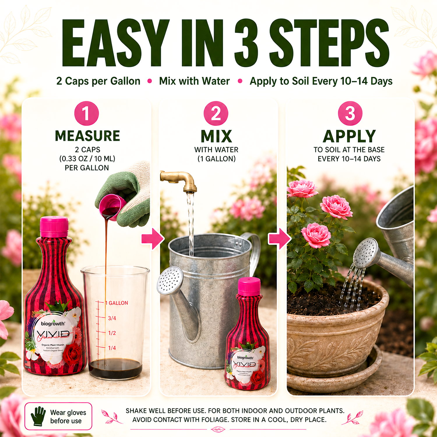Vivid Liquid Organic Plant Vitamin for Flowers & Lawns